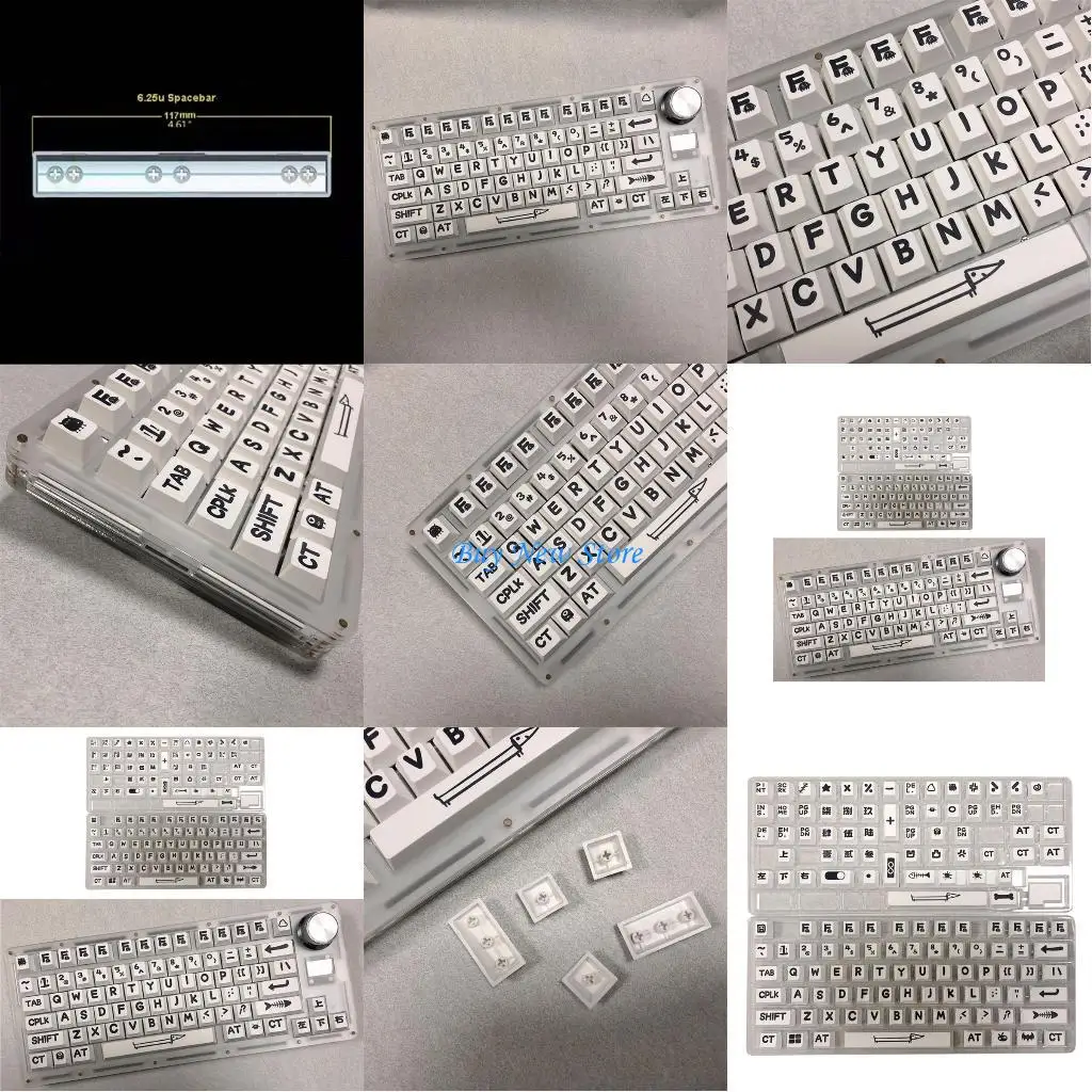 

20CE Animal Party Keycap Set Sublimation CherryProfile PBT Keycaps CherryOriginal Height Large Characters for Keyboard Keycap