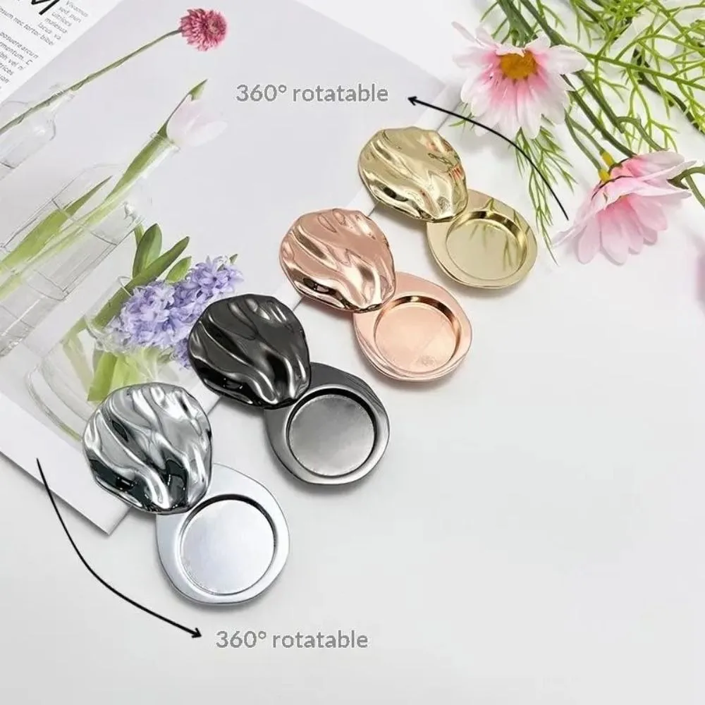Zinc Alloy Shell Balm Container Shell Embossed Texture Sliding Lid Design Solid Perfume Case Fragrance Storage Box