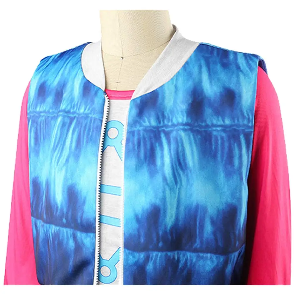 2025 تلفزيون الزومبي 4 تأثيري أديسون الملابس الزرقاء قميص السراويل الاطفال حفلة تمويه لعب الأدوار هالوين زي كرنفال وتتسابق الدعاوى