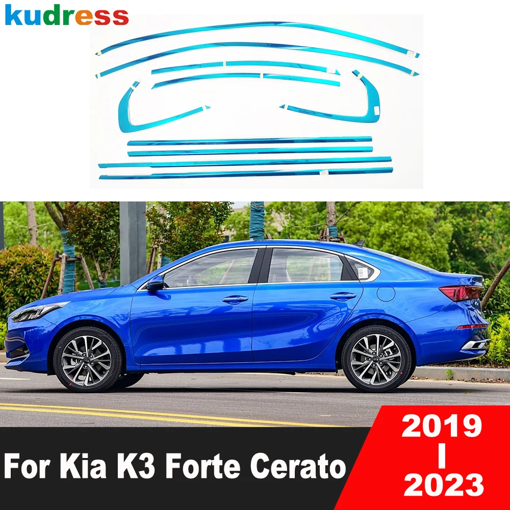 Window Frame Sill Trim For Kia K3 Forte Cerato 2019 2020 2021 2022 2023 Steel Windows Molding Garnish Strip Car Accessories