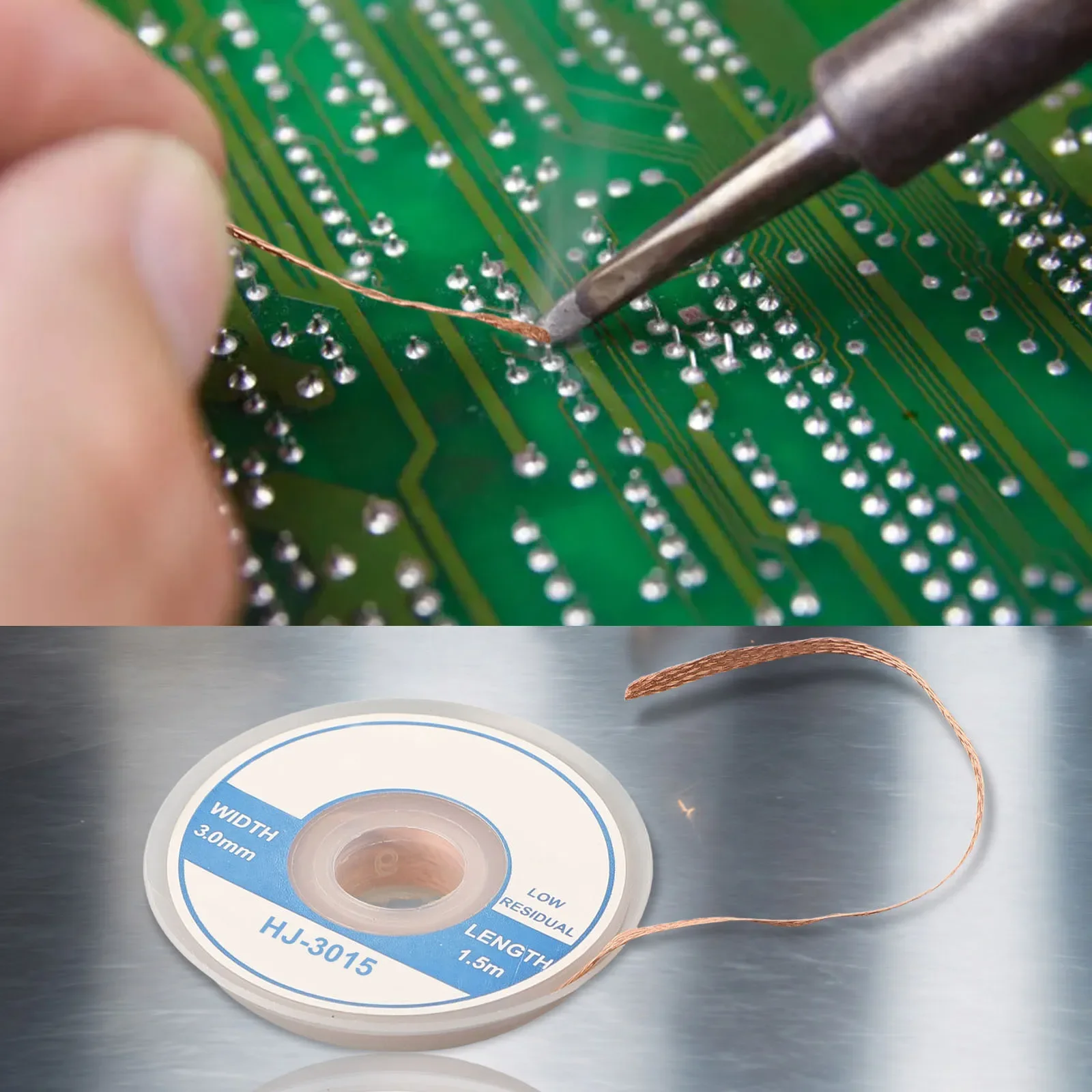 1.5M Desoldering Mesh Braid Tape Copper Welding Point Solder Remover Wire Soldering Tin Cord Flux For Soldering