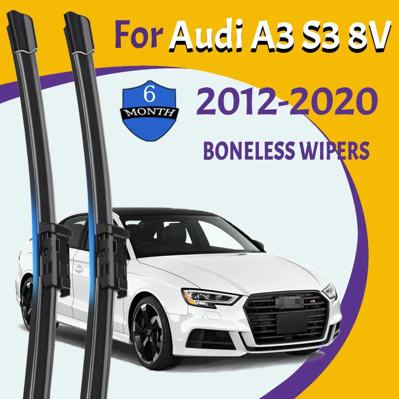 Wiper Blades For Audi A3 S3 8V 2012-2020 Front  Windshield Clean Window Windscreen Auto Parts Car Rain Brushes 24\'\'+20\'\'