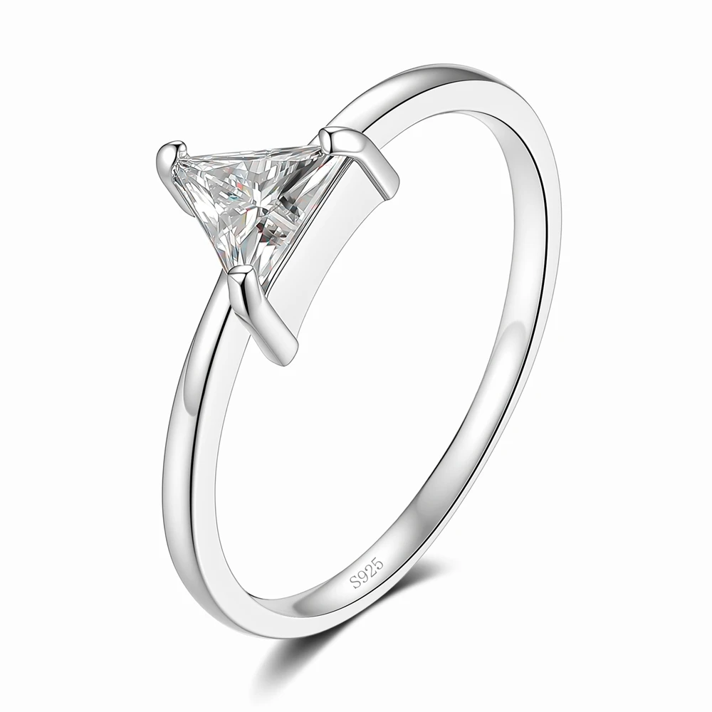 D Color 1ct Moissanite Ring S925 Sterling Silver Wedding Rings for Woman Birthday Party Jewelry Gift
