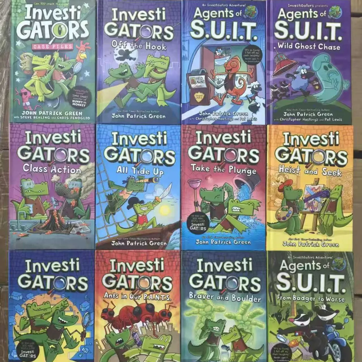 

InvestiGators 1-12 Crocodile Scout hardcover 12 volumes, hilarious bridge English reasoning comic book