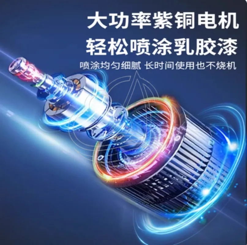 High Atomization Paint Spray Gun with 18V Lithium Battery and Large Capacity Spray Bottle