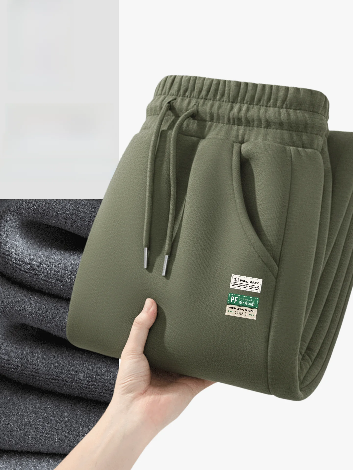 

Мужские зимние спортивные брюки Fce Lined Thermal с флисовой подкладкой, прямые, средней посадки, в стиле ретро, модные, повседневные