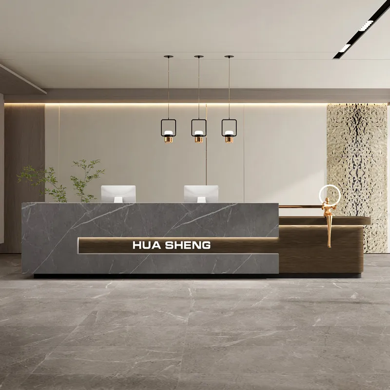 Silver Medical Reception Desks Modern Curved Beauty Front Reception Desks Podium White Recepcion Mostrador Office Furniture