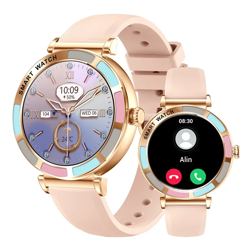 Gaines H20 Women Fashion Smart Watch Bluetooth Calling Wristwatch Health Monitoring AI Voice Sports Fitness Lady Luxury Smartwat