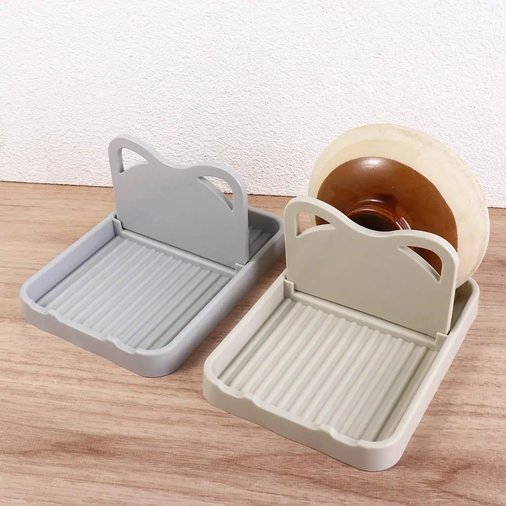 Multifunctional Foldable Spoon Rest Non-slip U-shaped Groove Pot Cover Rests Hangble Plastic Pot Lid Holder Table