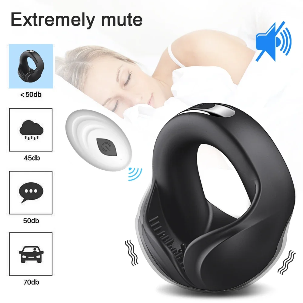 10 Intense Vibration Vibrating Penis Ring Vibrator Cock Rings Penisring Longer Stronger Erection Adult Male Sex Toys for Men 18+