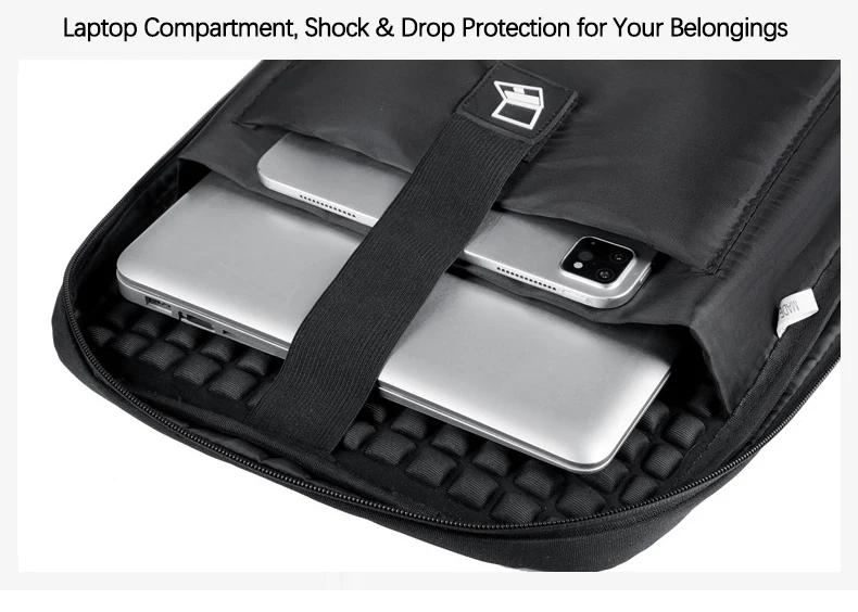 MUMUCC Hard EVA Shell Laptop Backpack Shockproof USB Type C Charging Anti Theft Password Lock Travel Backpack with Luggage Strap