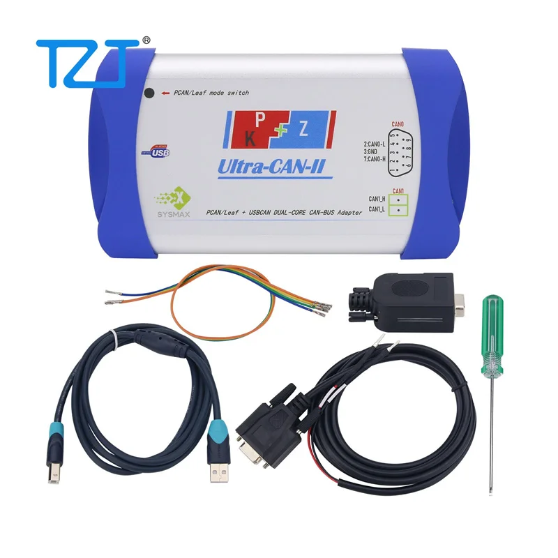 TZT Ultra-CAN-II CAN Analyzer CAN Box New Energy Tool Supports for USBCAN + PCAN/Kvaser + Dual Mode