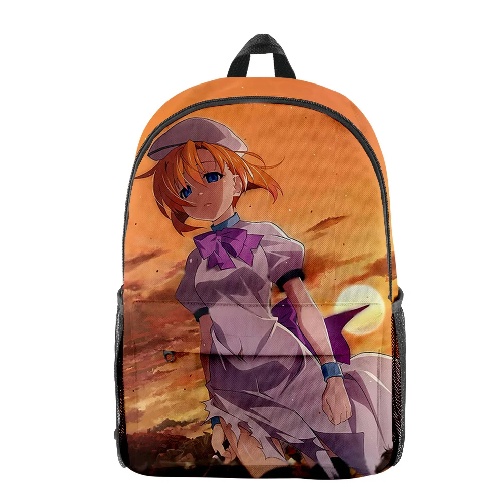 Classic When They Cry Higurashi Zip Pack 3D Printed School Bags Notebook Backpacks Oxford Waterproof Boys/Girls Travel Bags