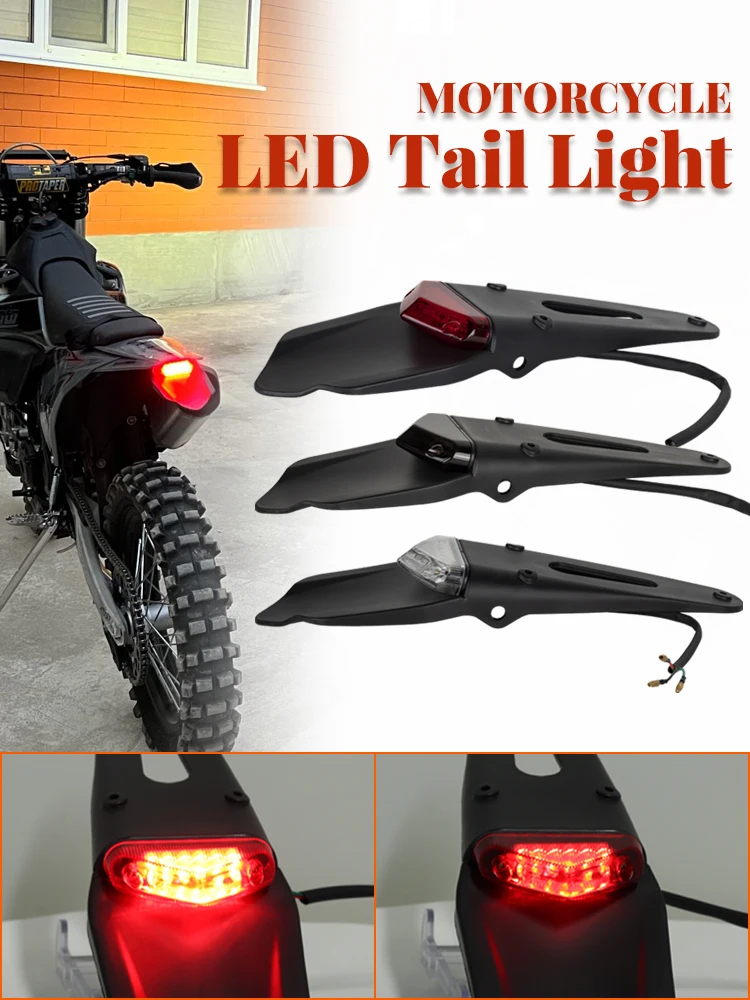 AliExpress NONE Motorcycle LED Taillight Brake Lamp With Rear Stop Lamp License Plate Bracket Holder For Enduro Dirt Bike For CRF YZ CR EXC WRF