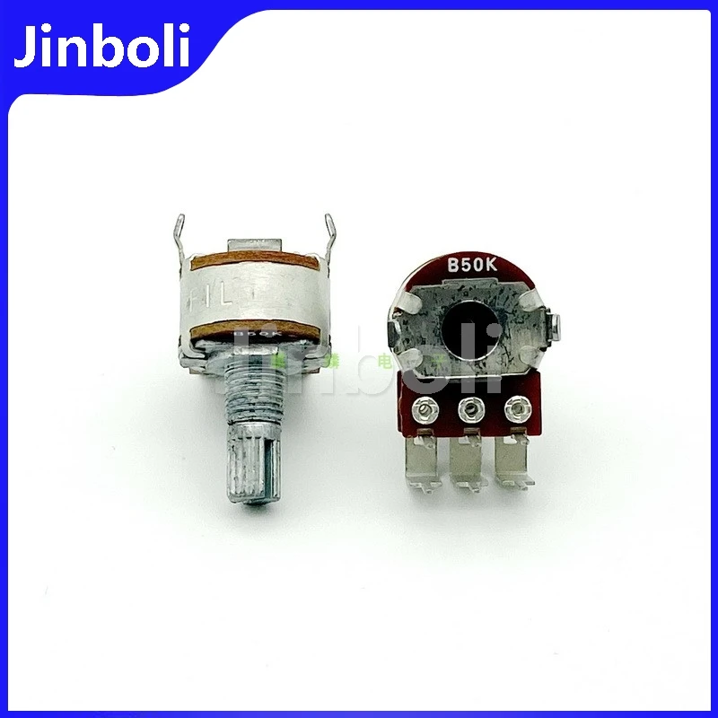 1PCS 16 Type Double Potentiometer B50K Bent Leg Speaker Amplifier Audio Volume High And Low Bass Adjustment