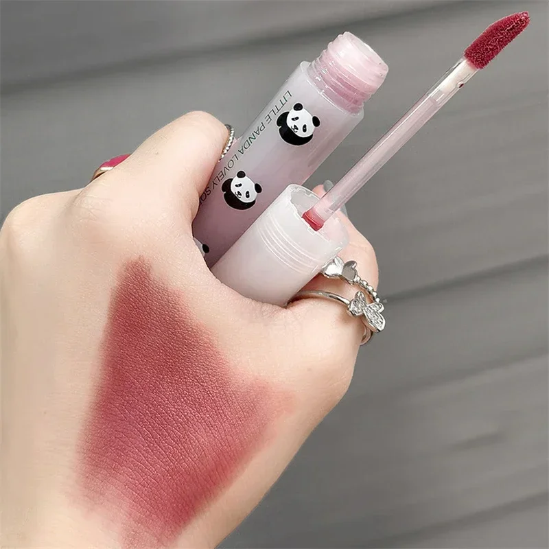 Mirror Lipstick Cute Makeup Matte Texture Waterproof Long Lasting Sweat Resistant Rich Color Silky Lip Glaze Lip Tint Maquillaje