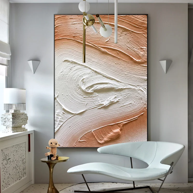 Simple Modern Living Room Decoration Painting Abstract Thick Texture Hand-painted Oil Painting