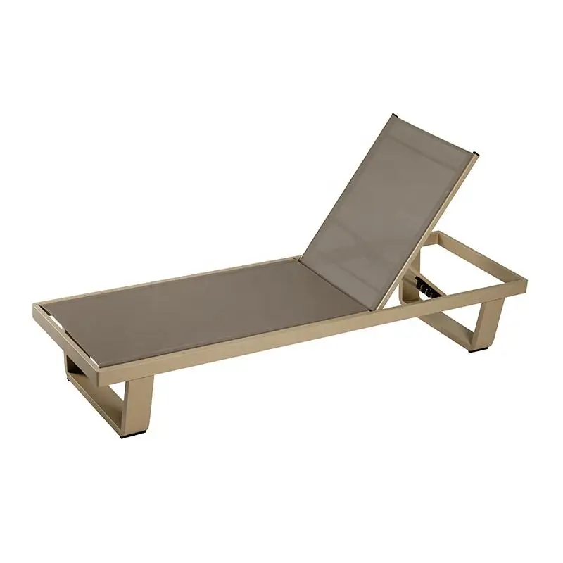 

UV-Resistant Mesh Fabric Patio Lounge Sunbed Furniture Aluminum Hotel Garden Beach Poolside Sun Chaise Loungers for Outdoor