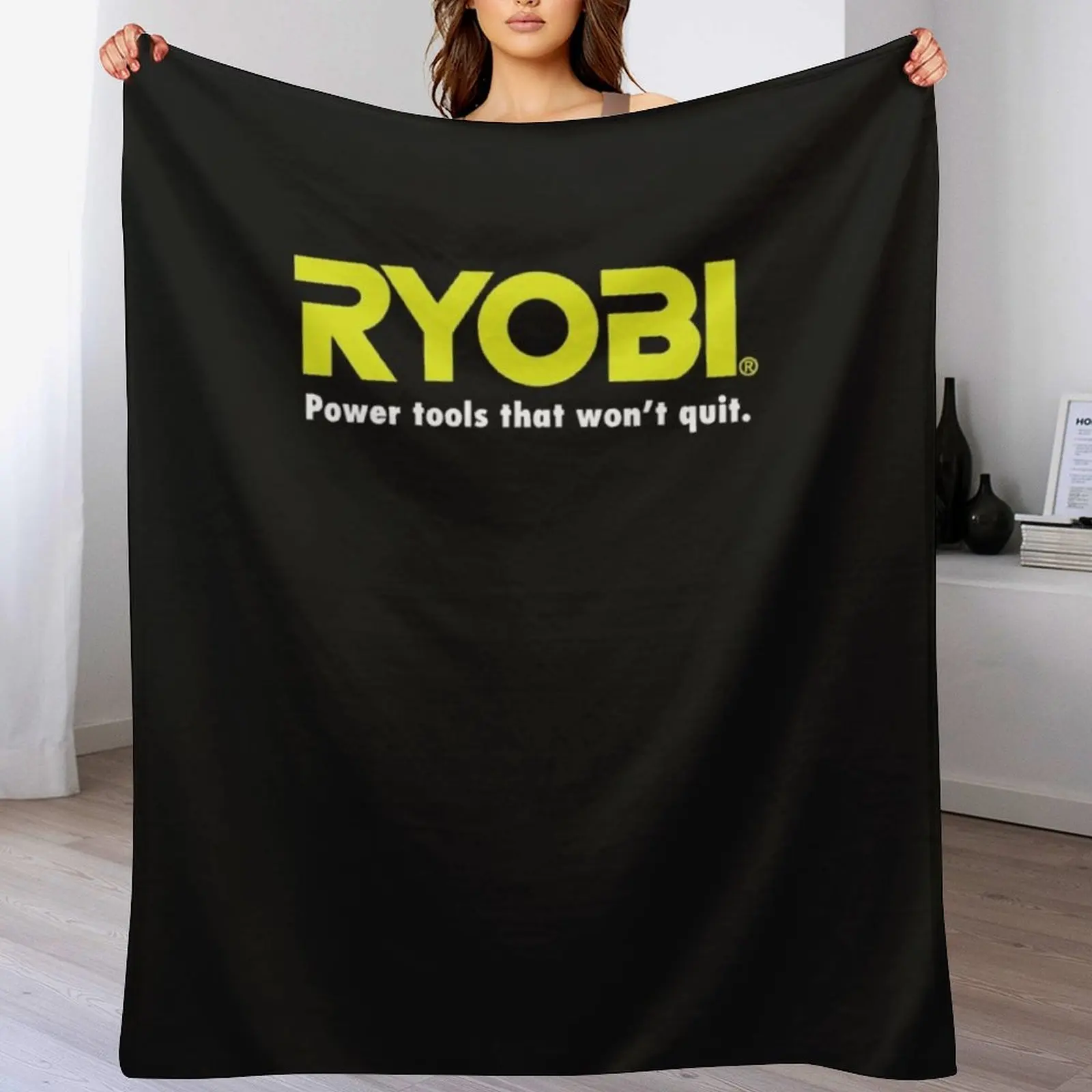 POWER TOOLS RYOBI LOGO Throw Blanket For Decorative Sofa Heavy Blankets