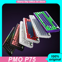  PMO P75 Wireless Tri-mode Mechanical Keyboard Hot Swap PBT 0.8ms Low Delay 3600Hour Long-endurance PC Esports Laptop Keyboards