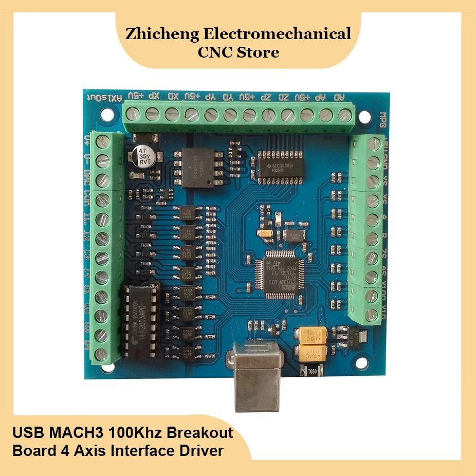 CNC Breakout board USB MACH3 engraving machine 4 Axis 100KHz stepper motion controller card driver board