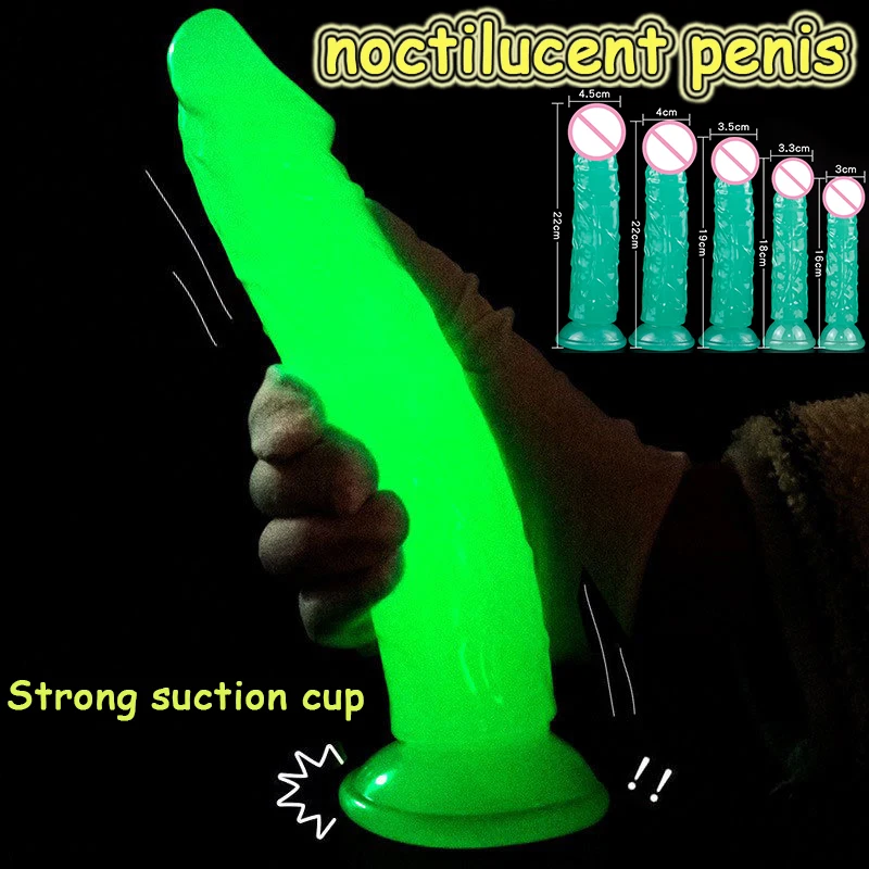 Luminous Dildo Realistic Penis Simulation with Suction Cup Female Masturbation Anal Plug Sex Toys for Woman Gay Sexy Products