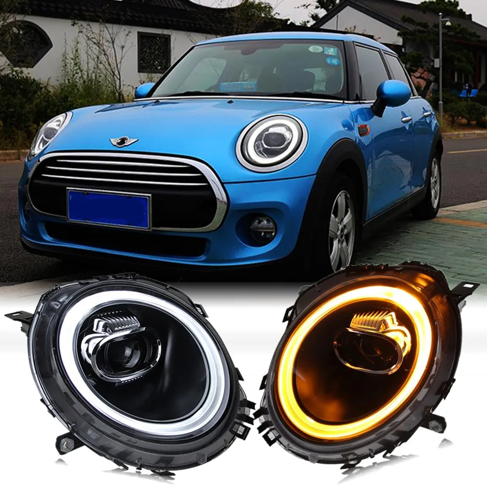 

2 шт. автомобильные светодиодные фары для BMW Mini Cooper R56 R57 R58 R59 2007-2013, аксессуары, модифицированные передние фары DRL