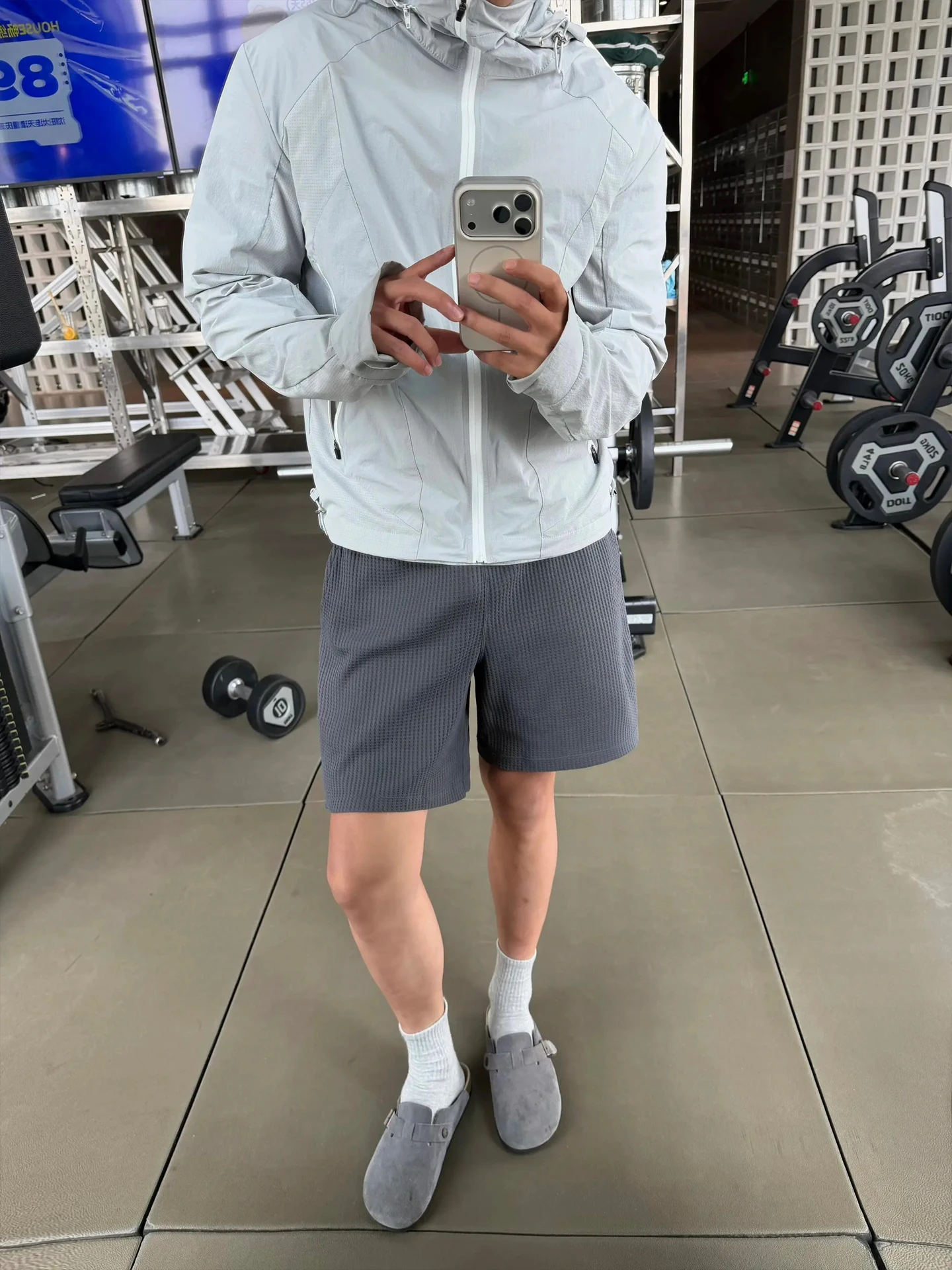 Dark Grey Quick Dry Sports Shorts Men Summer Thin Basketball Fitness Five-Quarter Length Loose Fit Comfortable Lightweight