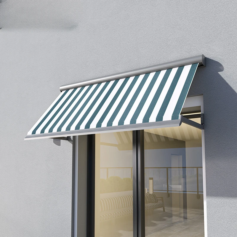 Customized swing arm canopy outdoor telescopic sunshade, hand cranked electric sunshade, window and door decoration,