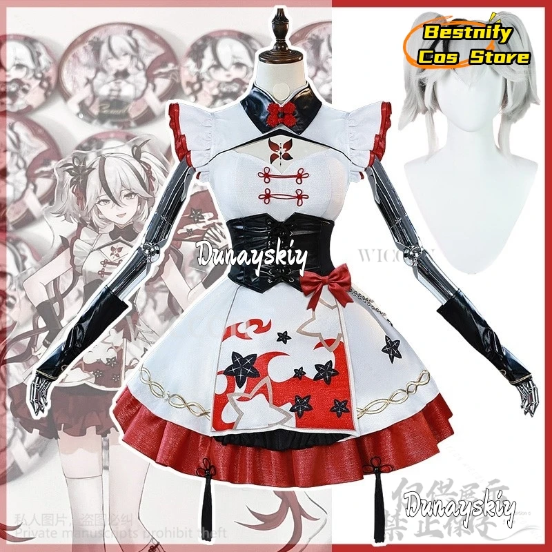 

Anime Game Wuthering Waves New Costume Camellya Cosplay Chun Sweet Uniform Dress West Lake Lolita Wig For Christmas Customized
