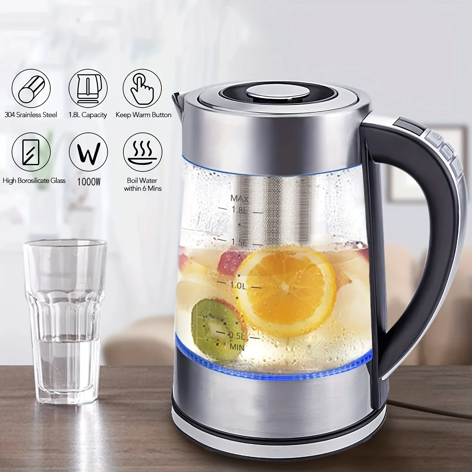 Lntelligent Constant Temperature Hot Kettle Heat Preservation Integrated Automatic Power-off Glass Electric Kettle