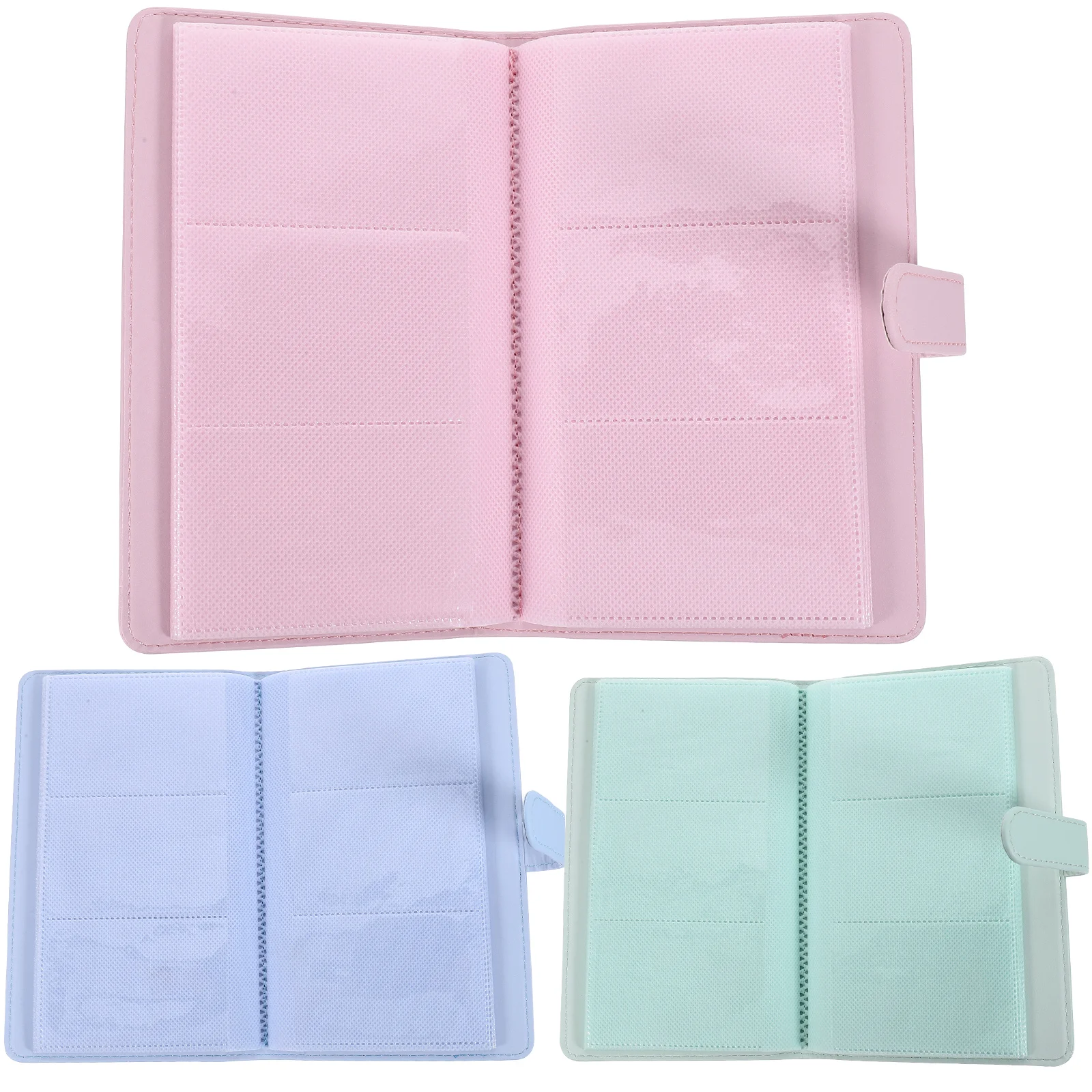 

3Pcs Photo Storage Album Multi-Functional 3 Inch Picture Book PU Portable Small Card Holder Organizer Photo Album
