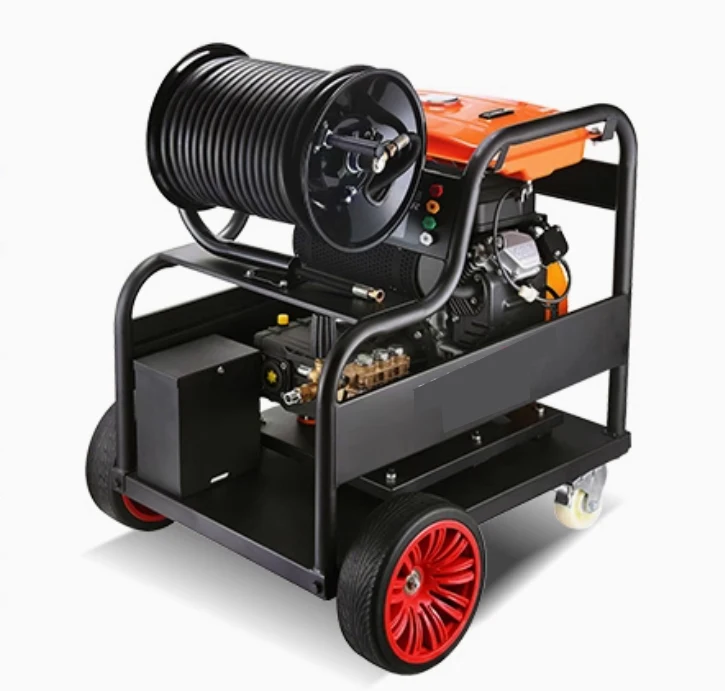 Nettoyeur de canalisations industriel diesel haute pression pour le nettoyage de tuyaux et de conduites