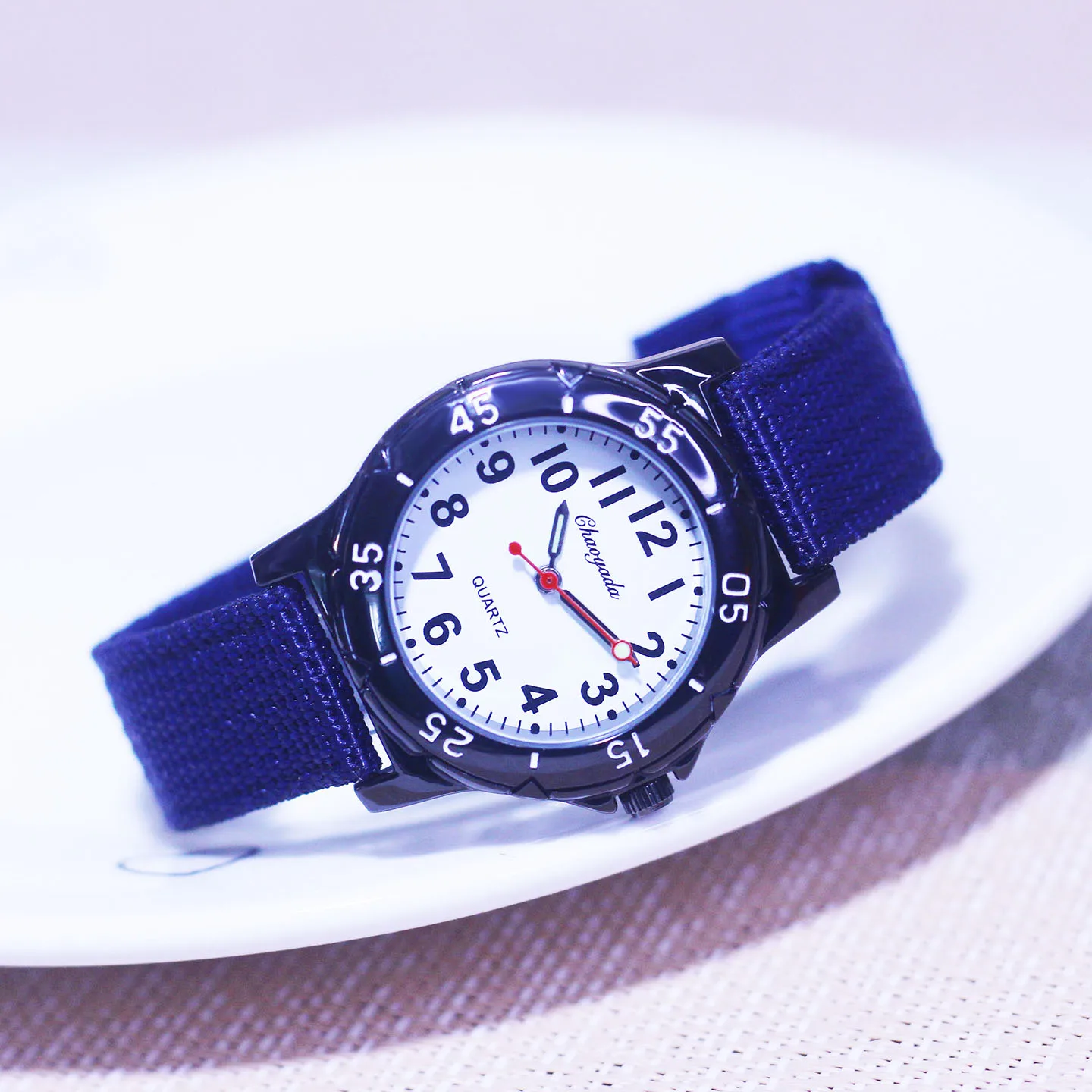 children boys girls Fashionable durable canvas strap quartz watches students kids birthday holiday gifts wrist watches clock
