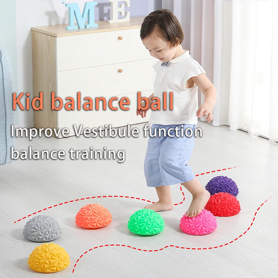 Half Sphere ลูกบอลโยคะ Stepping Stone สําหรับเด็ก BALANCE ของเล่น Sensory Play เด็กผู้หญิงเด็กผู้ใหญ่ฟิตเนสกีฬาความบันเทิง