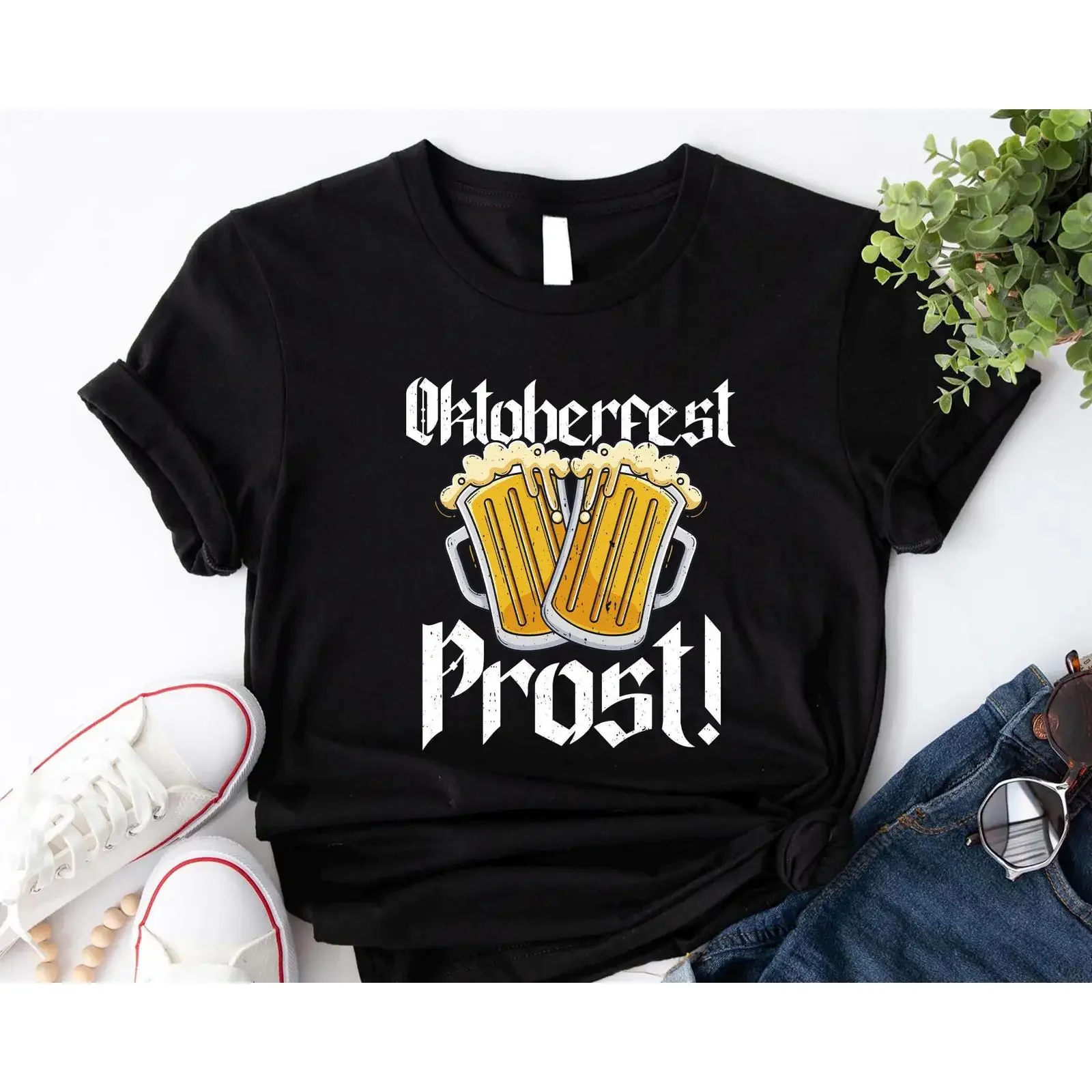 Oktoberfest Prost T Shirt German Beer Festival Octoberfest Party Casual Matching Drink Lover Top vintage Washed graphic homme