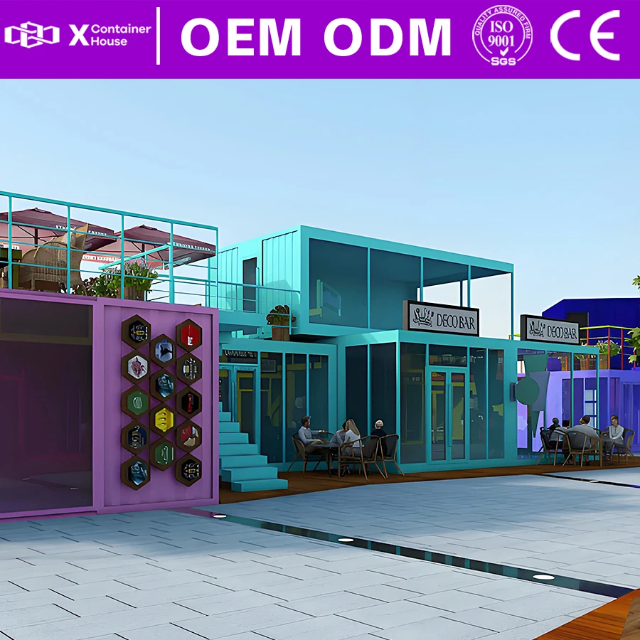 Cheap Container House Modular Prefabricated House for Spain 2 Story Container Prefablicadas Houses Ready to Live in 2 Bedroom