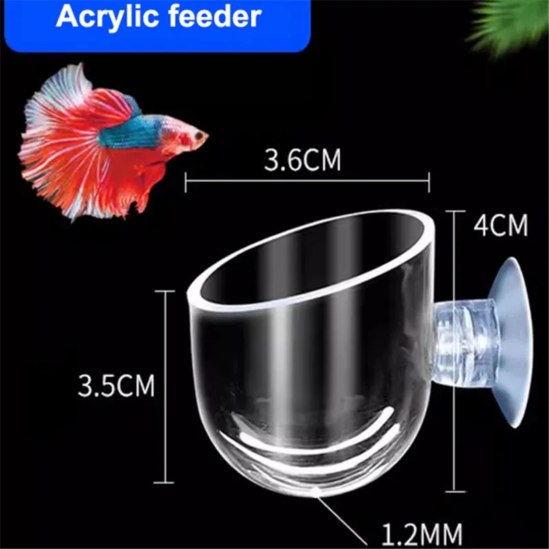 

Fish Tank Acrylic Feeder Red Worms Nematodes Earthworms Feeding Cup Fish Feed Transparent Feeder Water Grass Cup