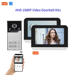Tuya-Interphone vidéo Wi-Fi pour appartements, écran tactile 7 
