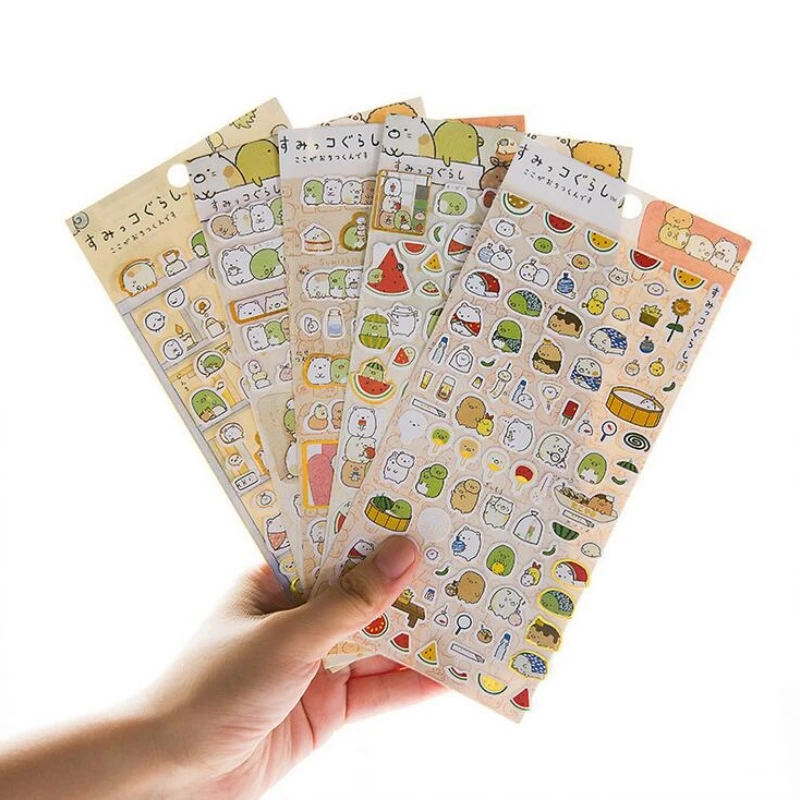 Kawaii anguria Sumikko Gurashi Anime giapponese doratura adesivi Scrapbooking fai da te carino diario cancelleria Sticker