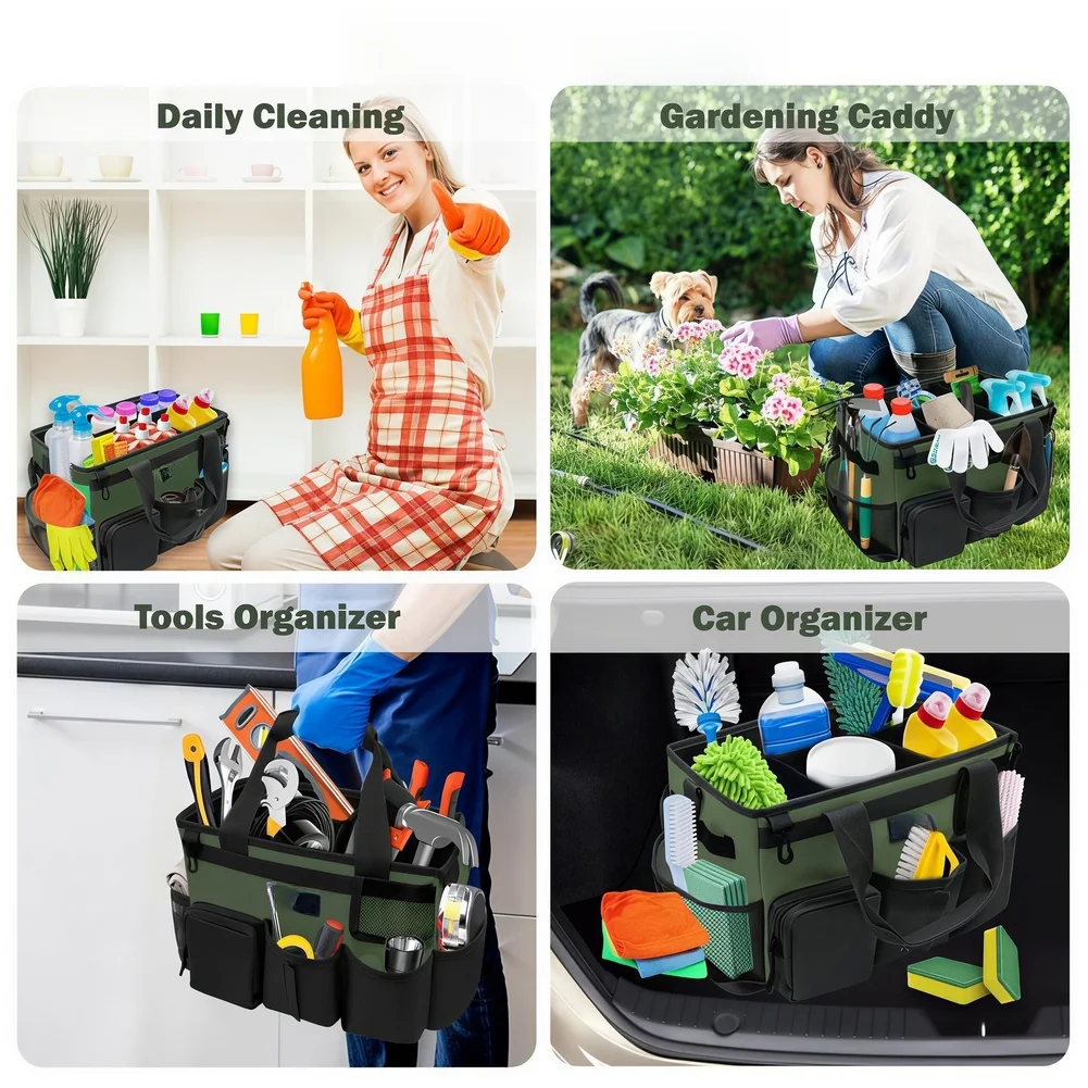Oxford Material Cleaning Caddy Designed for Daily Use with Reinforced Stress Points and Smooth Operational Hardware