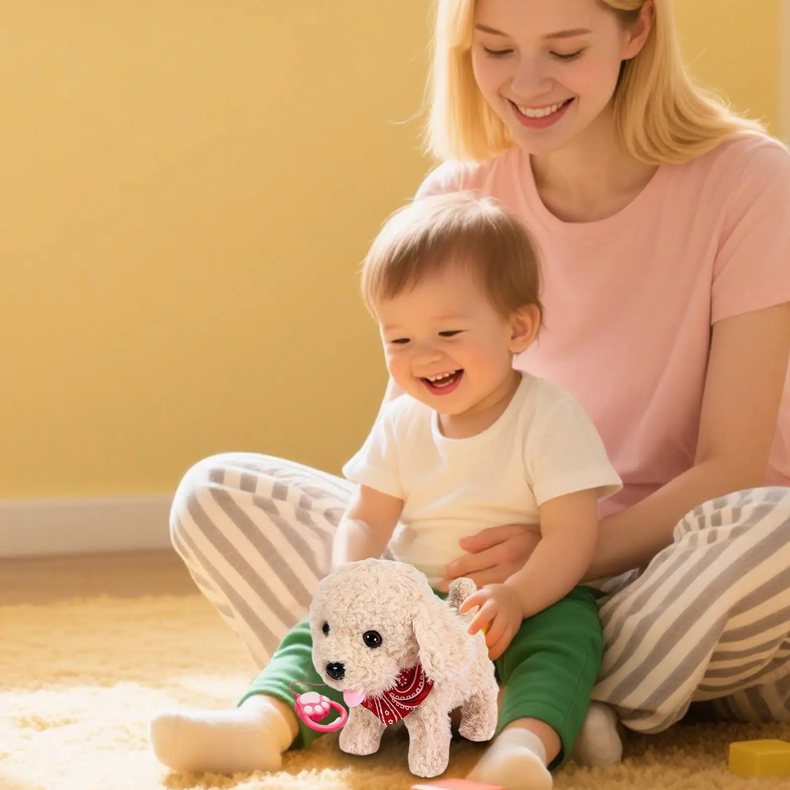 روبوت جرو المشي الكلب أفخم محاكاة AI الحيوانات الأليفة مع حبل لعق الحركة الغناء الرقص الحيوان للبالغين الأطفال الشباب الصبي