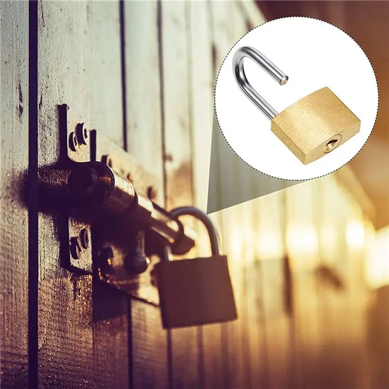 [Stylishbuy】 96PCS Mini Brass Padlock With Keys Locker Case Supply Travel Suitcase Luggage Case Padlock Simple Small Copper Lock