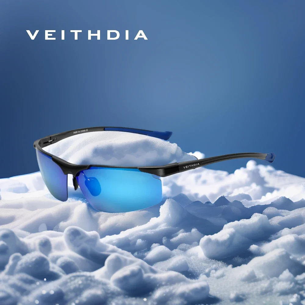 

VEITHDIA новые стильные защитные солнцезащитные очки с поляризационными линзами UV400, спортивные очки без оправы для вождения на открытом воздухе для мужчин и женщин VH06587