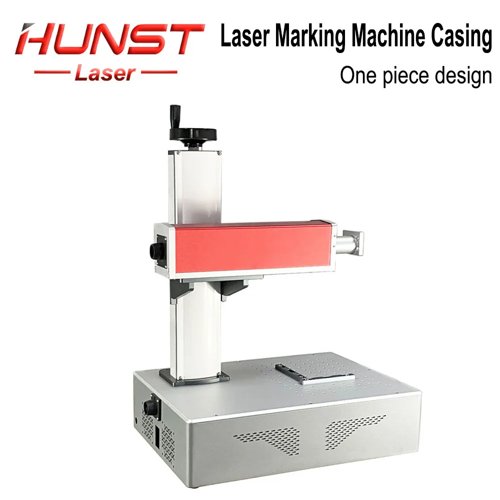 Imagem -03 - Hunst Fibra Óptica Laser Máquina de Marcação Máquina de Gravura Shell Faça Você Mesmo Acessórios Instalação Design Integrado Vermelho Cinza