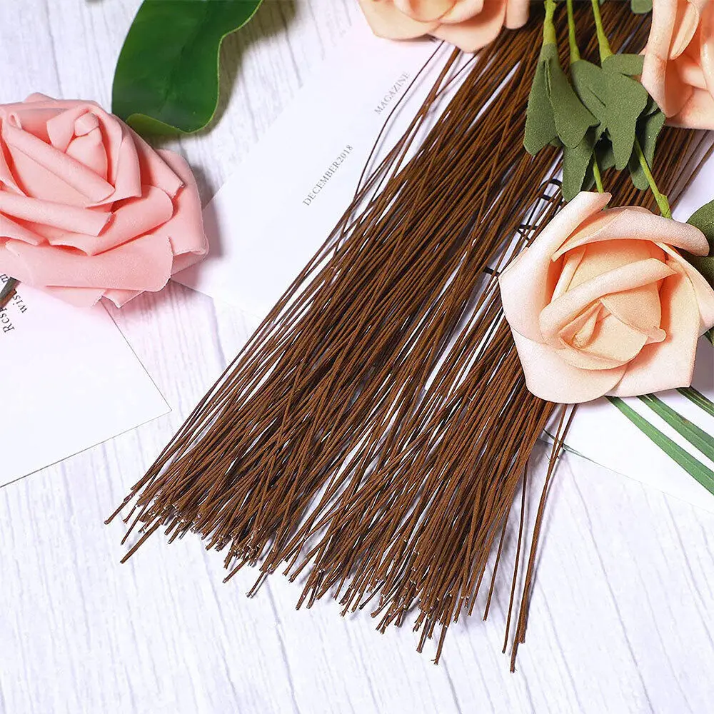 50Pcs 26# 0.45mm 36CM Floral Wire High Quality Paper Covered Artificial Branches Twigs Iron Wire For DIY/nylon Flower Accessory