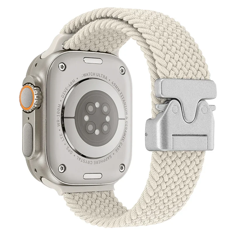 Parachute gevlochten band voor Apple horlogeband 46 mm 44 mm 45 mm 42 mm 41 mm 40 mm Ultra 2 49 mm voor iwatch Series 10 9 SE 8 7 6 5 4 riem
