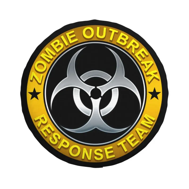 Custom Zombie Outbreak Response Team Tire Cover 4WD 4x4 RV Spare Wheel Protector for Mitsubishi Pajero 14