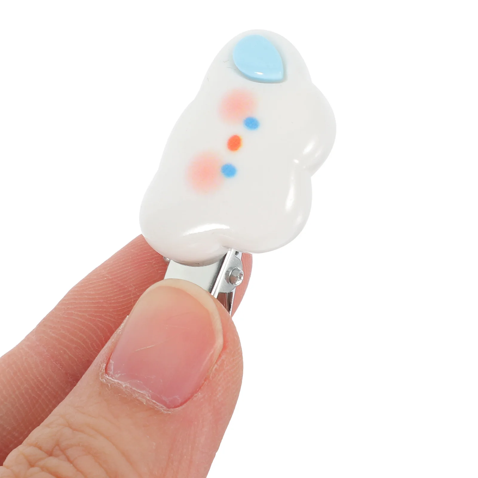 10Pcs 구름 헤어 클립 소녀를위한 유행 카와이 헤어 액세서리 어린이를위한 안전한 스타일링 클립 매일 또는 파티 사용