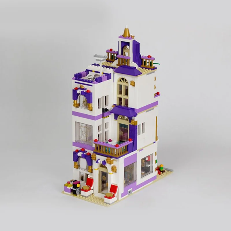 1135 elementów MOC Architektura Miejska Heartlake Grand Hotel Modularny Model DIY Klocki Zabawki Urodzinowe Prezent